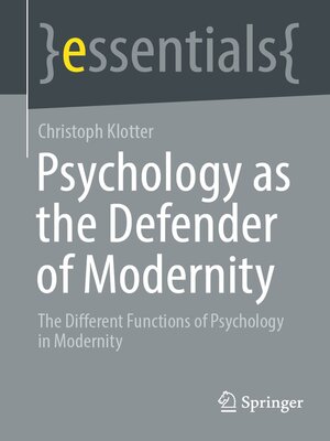 cover image of Psychology as the Defender of Modernity